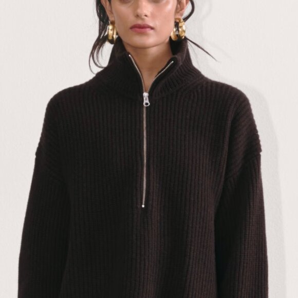 Everlane Women's The Half-Zip Luxe Merino Wool Sweater Sz M #635 - Picture 2 of 6